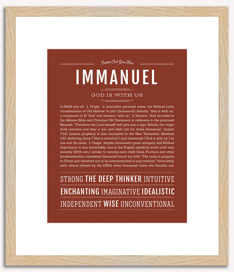 Immanuel | Name Art Print