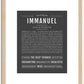 Immanuel | Name Art Print