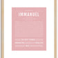 Immanuel | Name Art Print