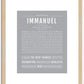 Immanuel | Name Art Print