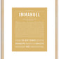 Immanuel | Name Art Print