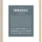 Immanuel | Name Art Print