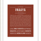 Inaaya | Name Art Print