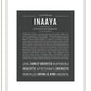 Inaaya | Name Art Print