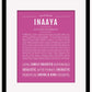 Inaaya | Name Art Print
