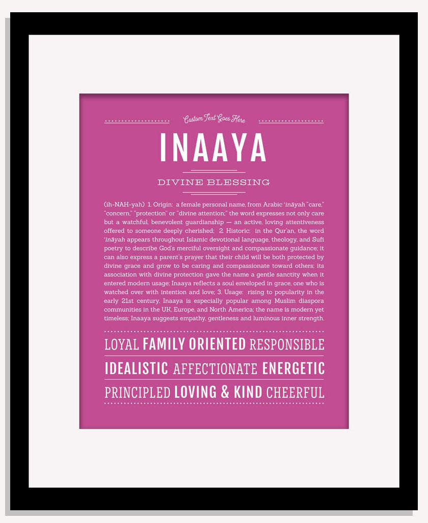 Inaaya | Name Art Print