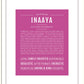 Inaaya | Name Art Print