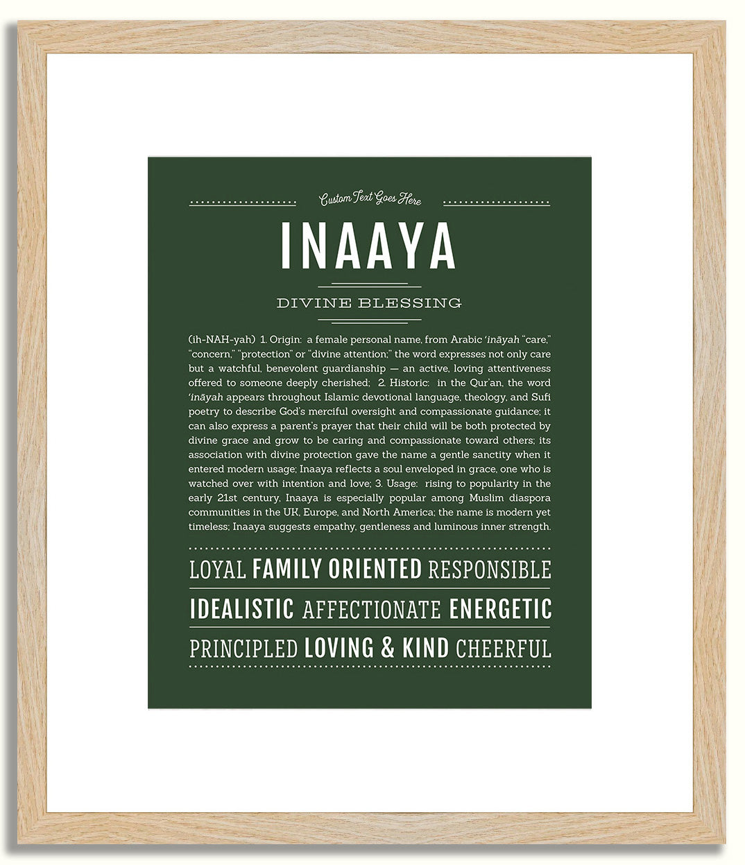 Inaaya | Name Art Print