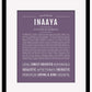Inaaya | Name Art Print