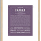 Inaaya | Name Art Print