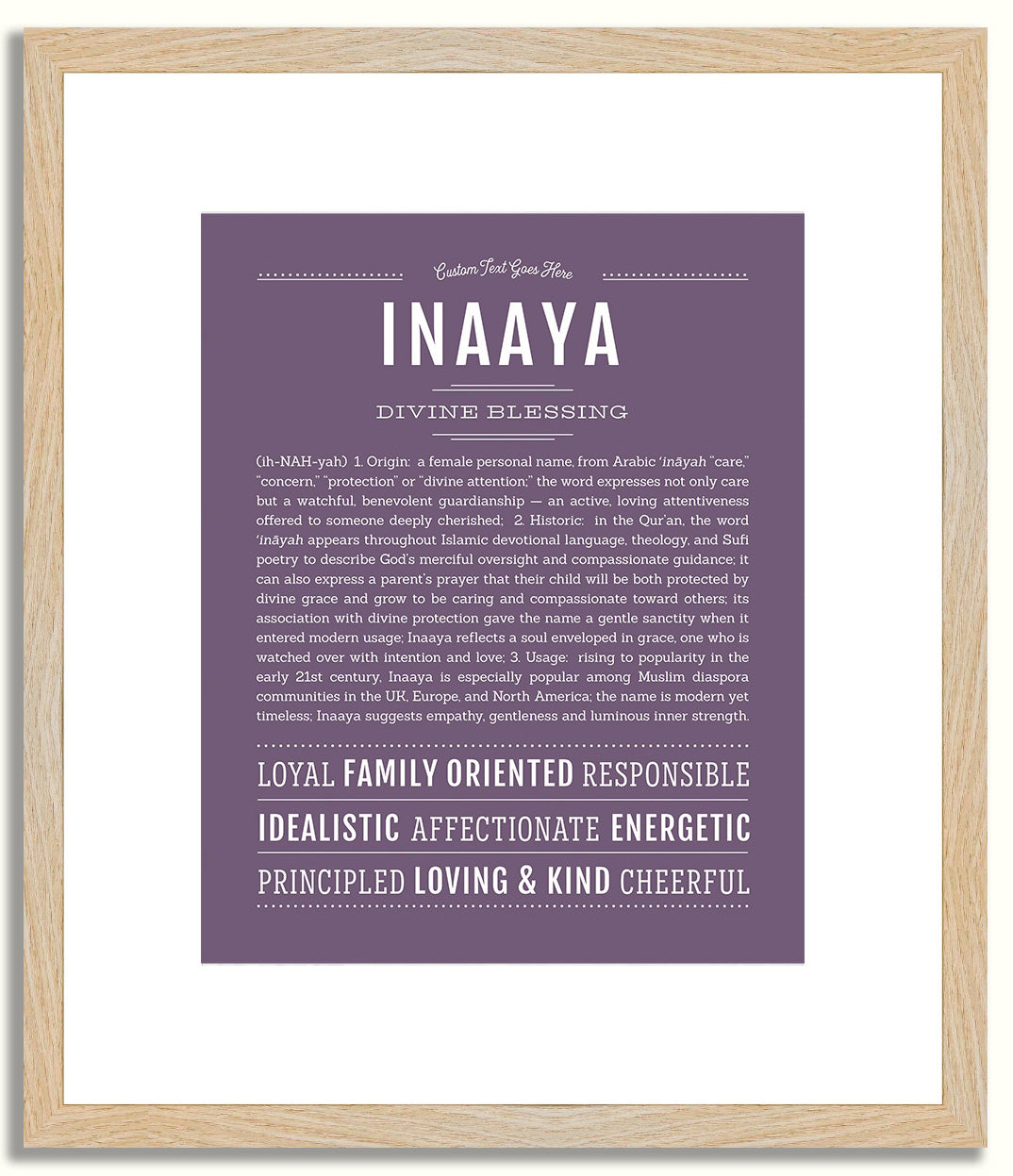 Inaaya | Name Art Print