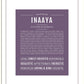 Inaaya | Name Art Print