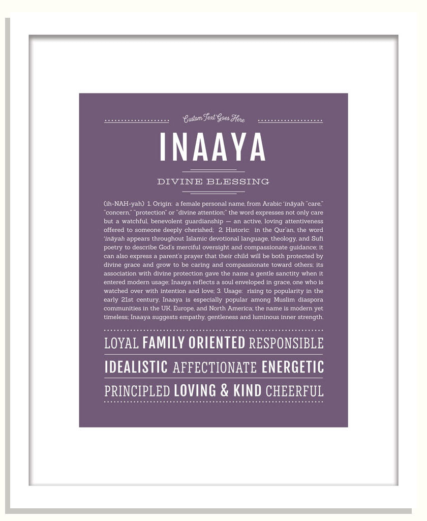 Inaaya | Name Art Print