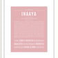 Inaaya | Name Art Print