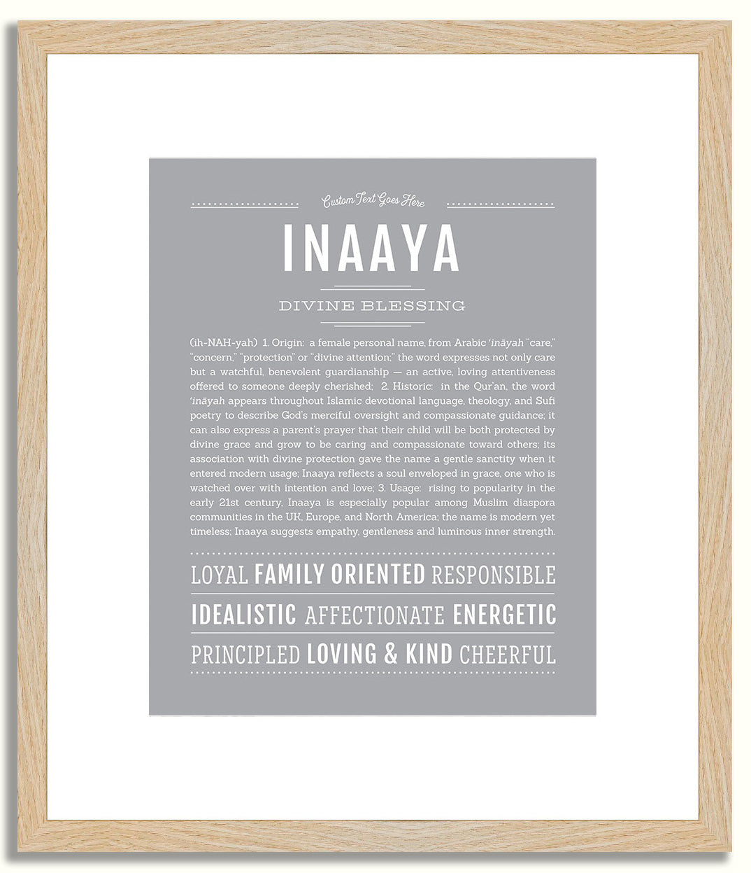 Inaaya | Name Art Print