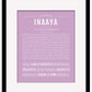 Inaaya | Name Art Print