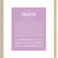 Inaaya | Name Art Print