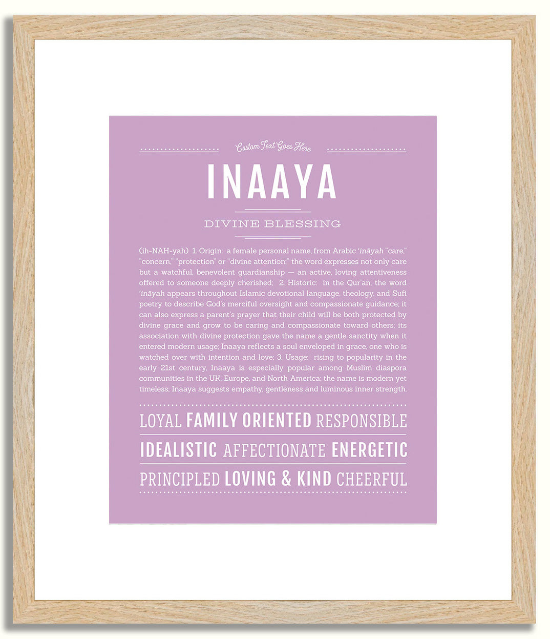 Inaaya | Name Art Print