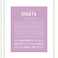 Inaaya | Name Art Print