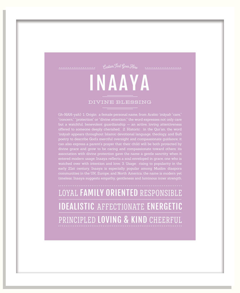 Inaaya | Name Art Print
