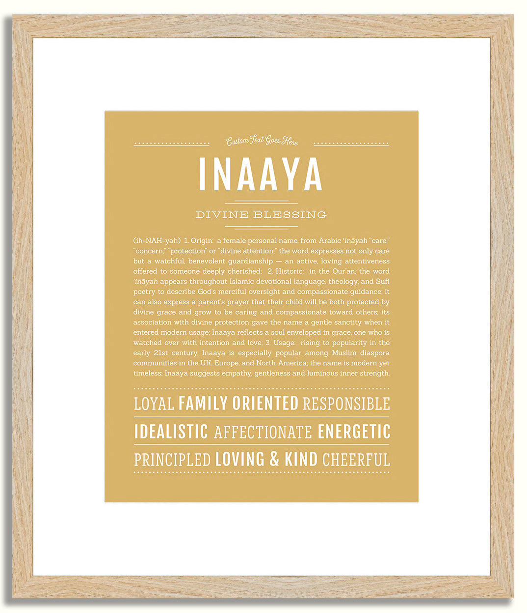 Inaaya | Name Art Print