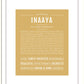 Inaaya | Name Art Print