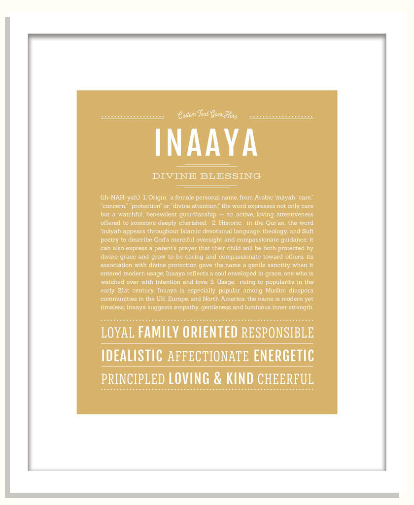Inaaya | Name Art Print
