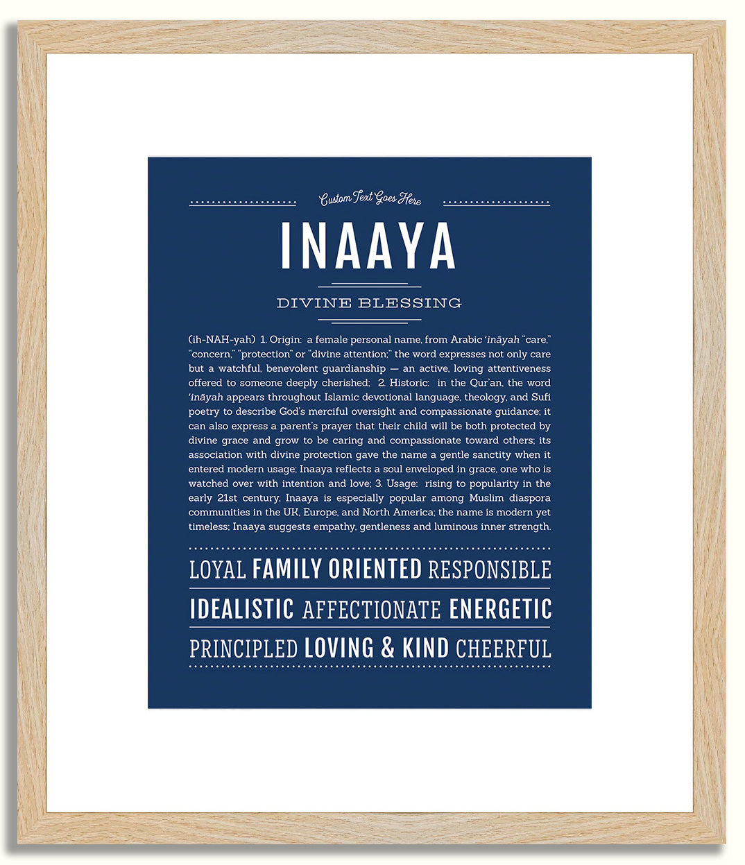 Inaaya | Name Art Print