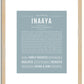 Inaaya | Name Art Print