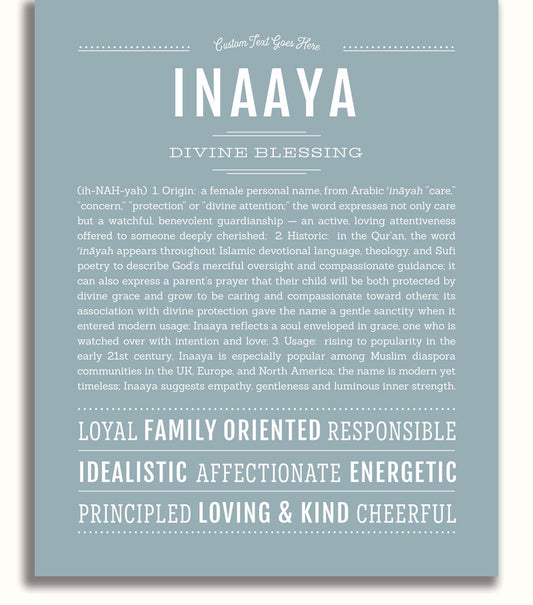 Frame Options | Powder Blue | White Frame, Matted