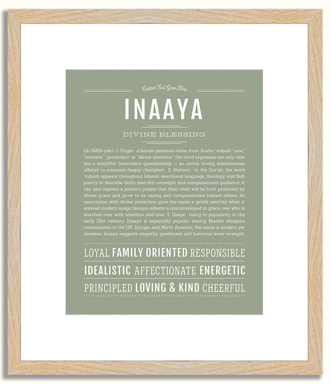 Inaaya | Name Art Print