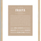 Inaaya | Name Art Print