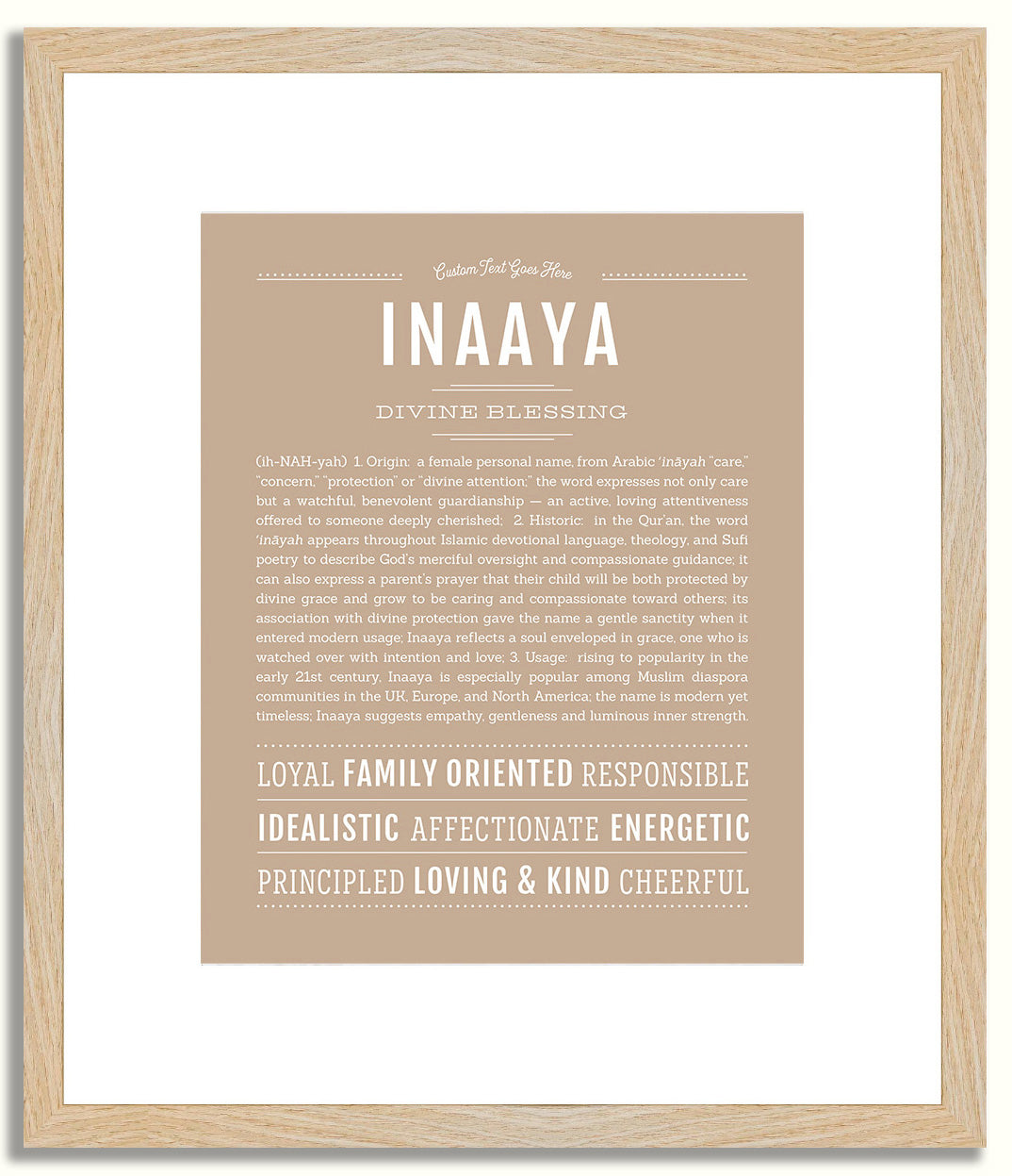 Inaaya | Name Art Print