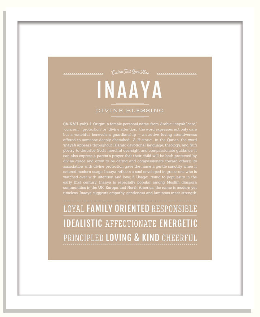 Inaaya | Name Art Print