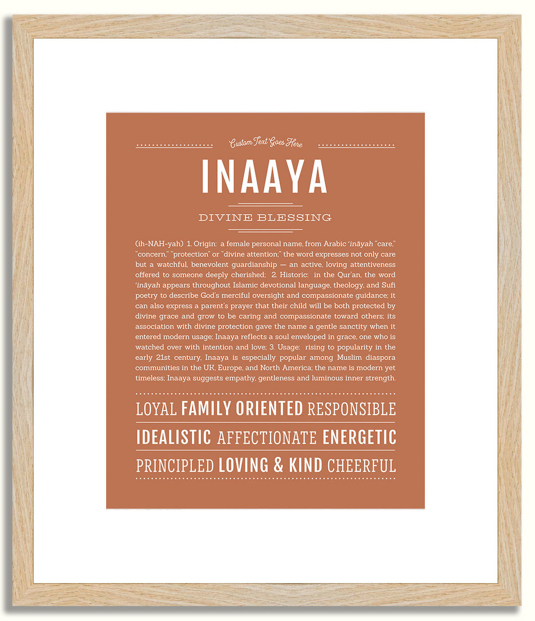 Inaaya | Name Art Print