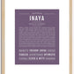 Inaya | Name Art Print