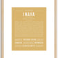 Inaya | Name Art Print