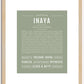 Inaya | Name Art Print