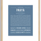 Inaya | Name Art Print