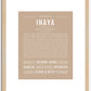 Inaya | Name Art Print