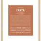 Inaya | Name Art Print