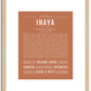 Inaya | Name Art Print