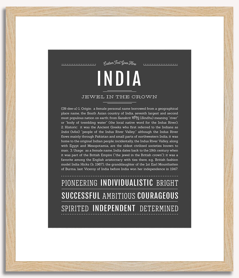 India | Name Art Print