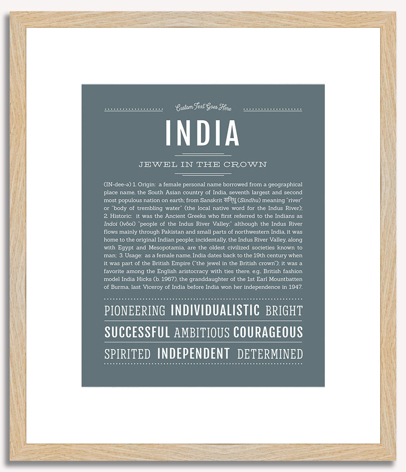 India | Name Art Print