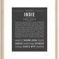 Indie | Name Art Print