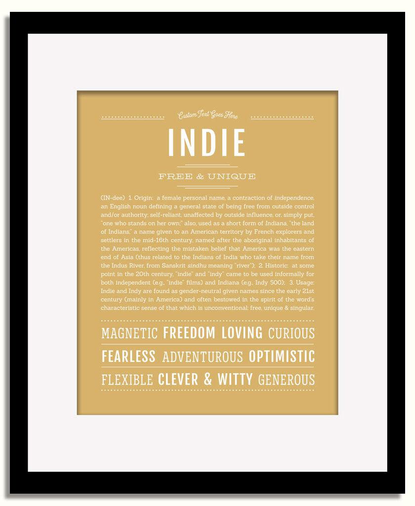 Frame Options | Matte Gold | Black Frame, Matted