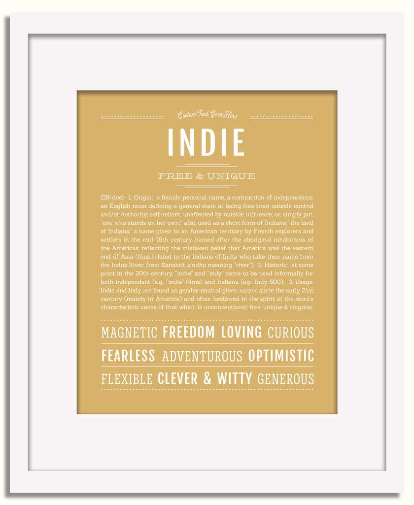 Frame Options | Matte Gold | White Frame, Matted