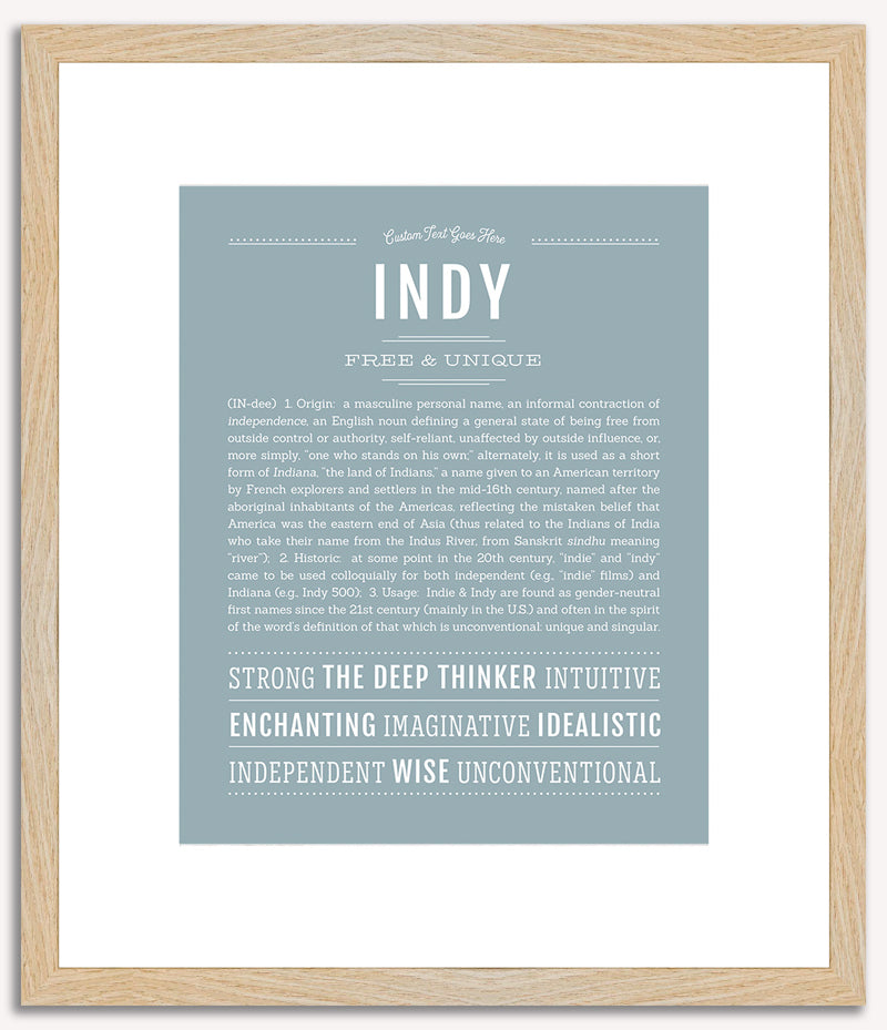 Indy (male) | Name Art Print