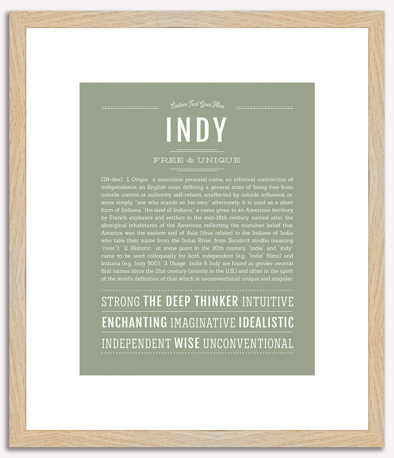 Indy (male) | Name Art Print