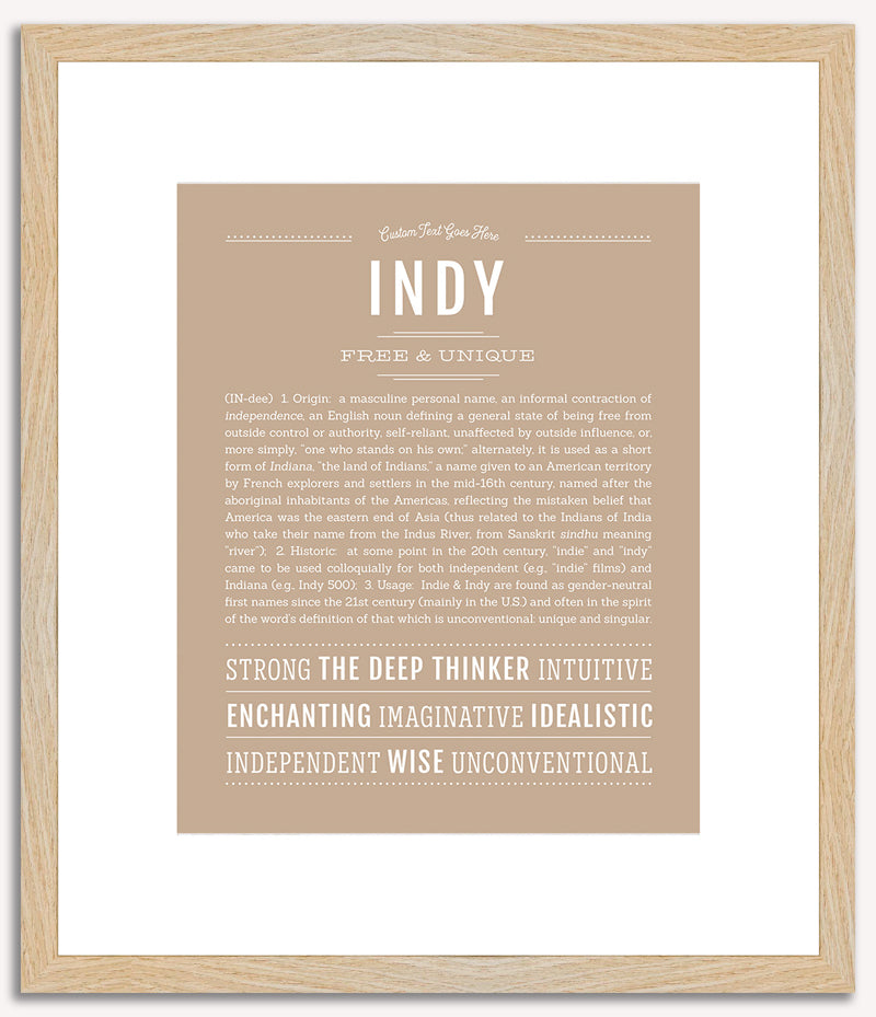 Indy (male) | Name Art Print